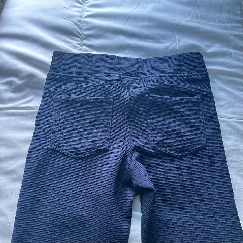Navy Ribbed Pants - Picture 4 of 4